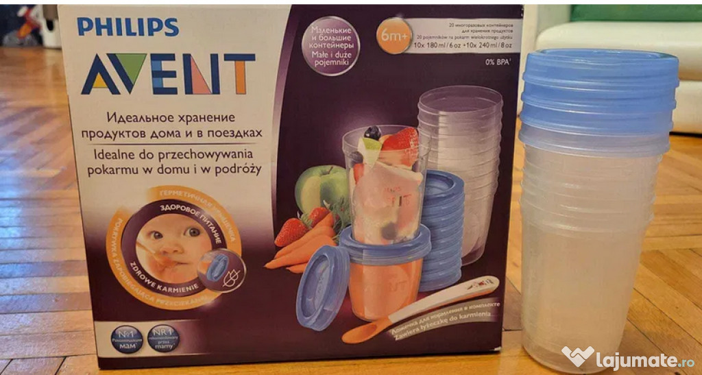 Recipiente pentru stocarea laptelui + stocare hrana Philips-AVENE