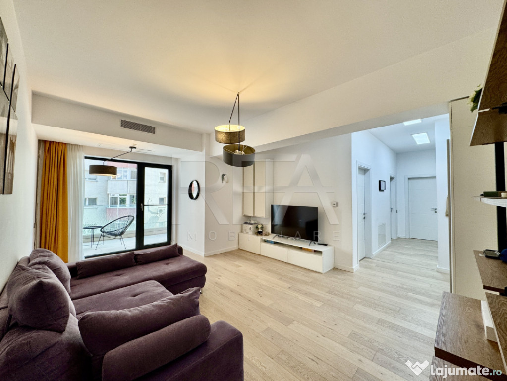2 camere cu tavan inalt + terasă mare | Bloc nou Kiseleff