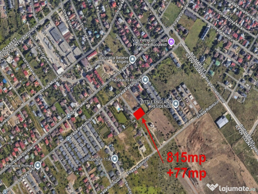 Str Parfumului - Bragadiru - 815mp teren - plus 77mp servitute