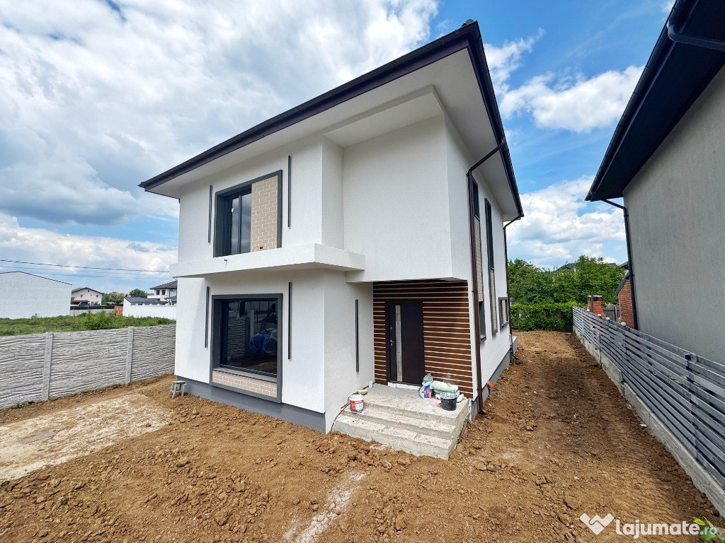 Vila individuală P+1E+Pod ~ 4 camere 3 băi + dressing ~ 415mp teren