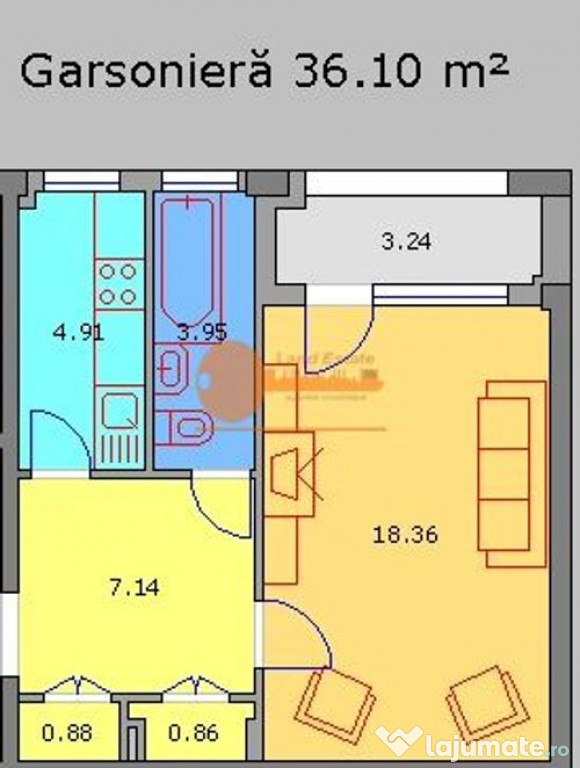 Garsoniera la 2 minute de metrou Dristor -Bloc Reabilitat