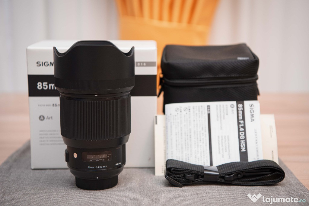 Obiectiv Sigma 85mm f/1.4 Art pentru montura Nikon