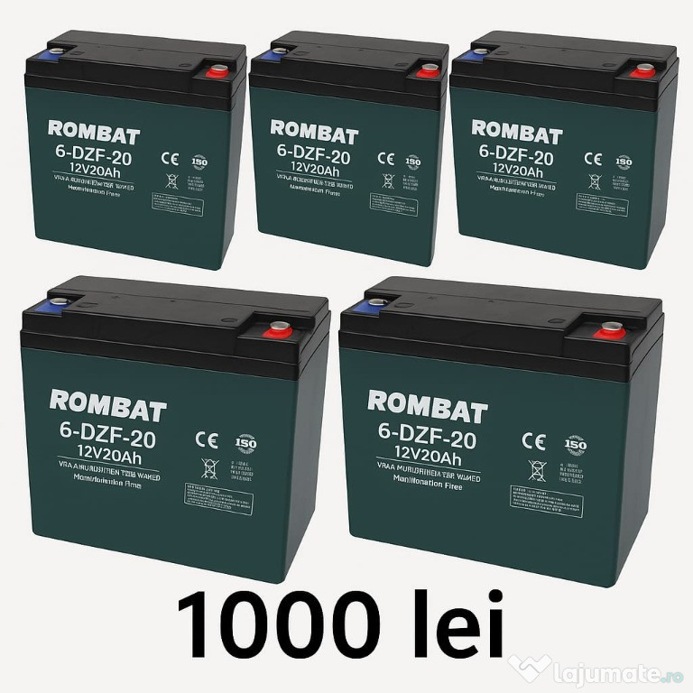 Set 5 baterii Gel Chilwee 6-DZF-20 pentru scuter electric ( 60V 20Ah)