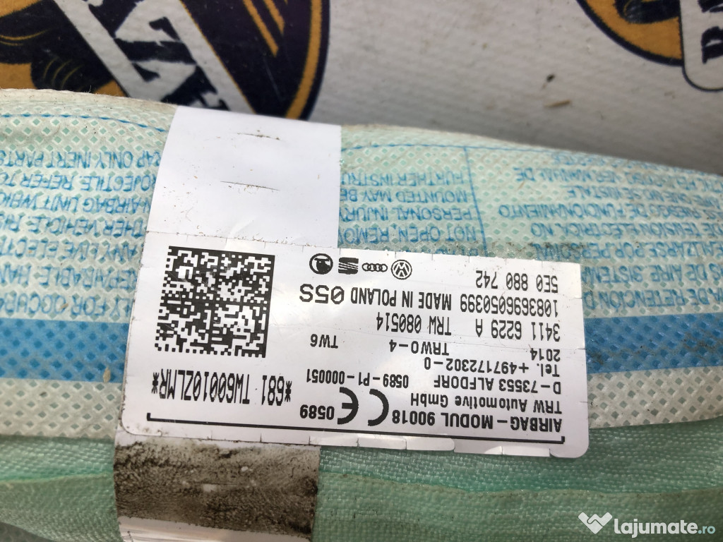 Airbag cortina dreapta Skoda Octavia 3 2014