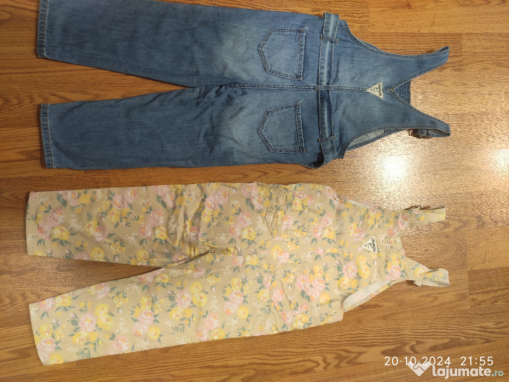 Lot 2 salopete blugi/denim 5 ani Carter's Oshkosh