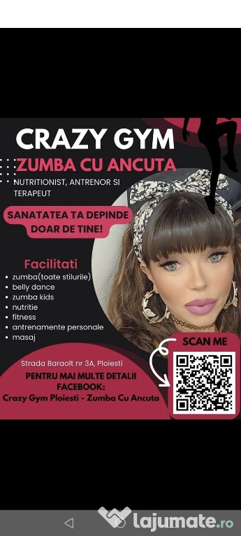 Diverse activități:Zumba fitness, masaj terapeutic,petreceri private