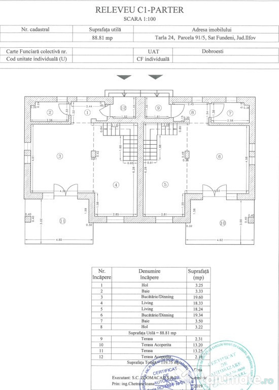 Casa individuala parte dintr-un duplex, Dobroesti-Fundeni, Ilfov