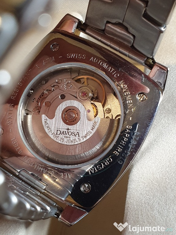 Ceas elvetian automatic DAVOSA Quatro pachet original complet