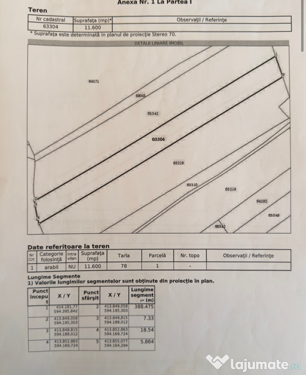 Teren extravilan 11600mp direct de la proprietar