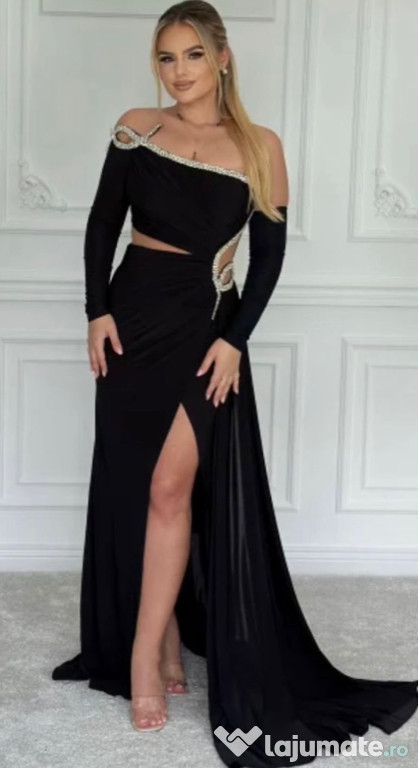 Rochie elegantă neagră S-M