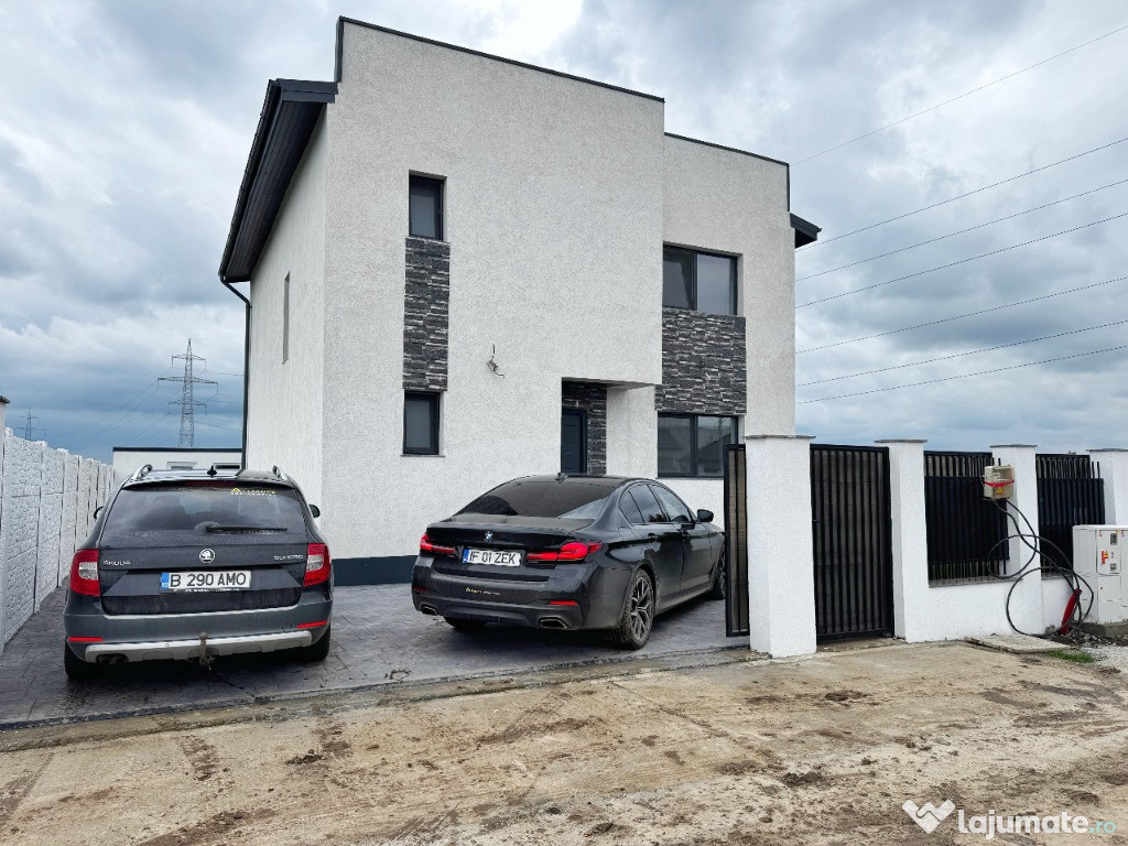 Vila individuală P+1E+Pod||4 camere||2 băi +dressing||pompa de caldura