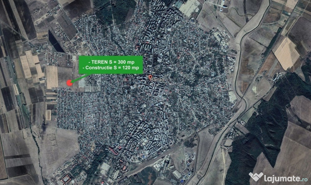 Teren + casa la rosu