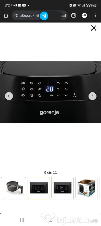 Friteuza cu aer cald Gorenje 1400w negru 250 lei Prețul e negociabil