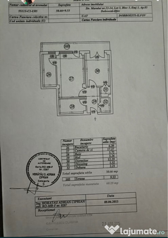 Apartament cu 2 camere