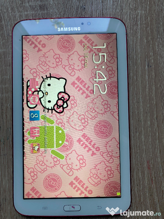 Tableta Samsung Galaxy Tab3, 8GB, White Hello Kitty Editie Liimitata