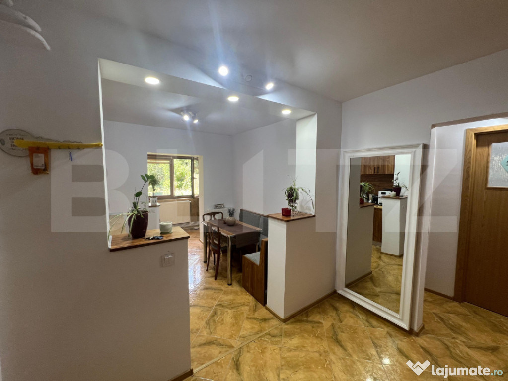 Apartament, 2 camere, 57 mp, cu grădină în spate, Rovine