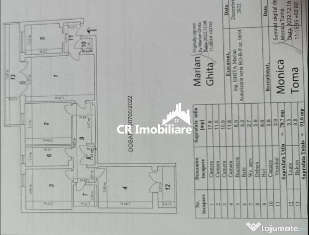 Apartament de 4 camere Titan Piata Minis