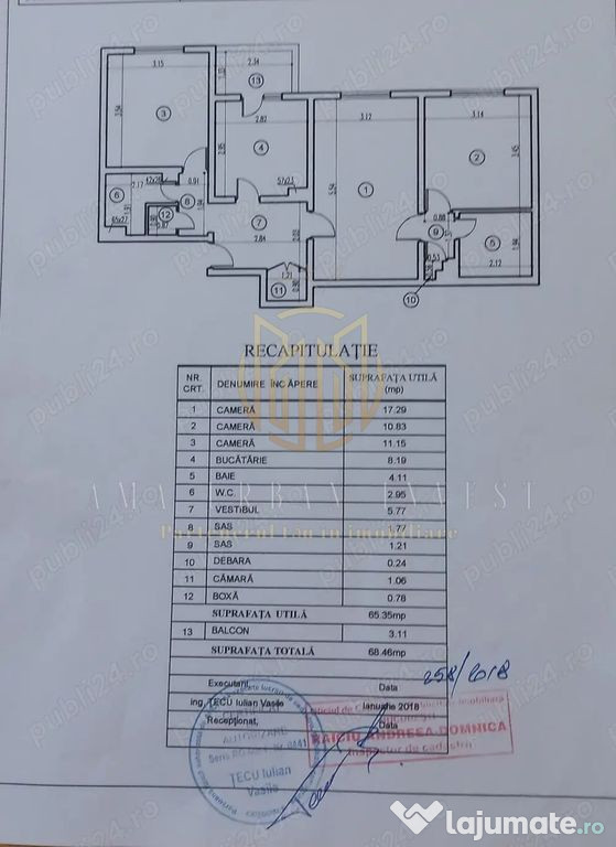 Titan 1 Decembrie 1918 vand apartament 3 camere 68 mp 120...