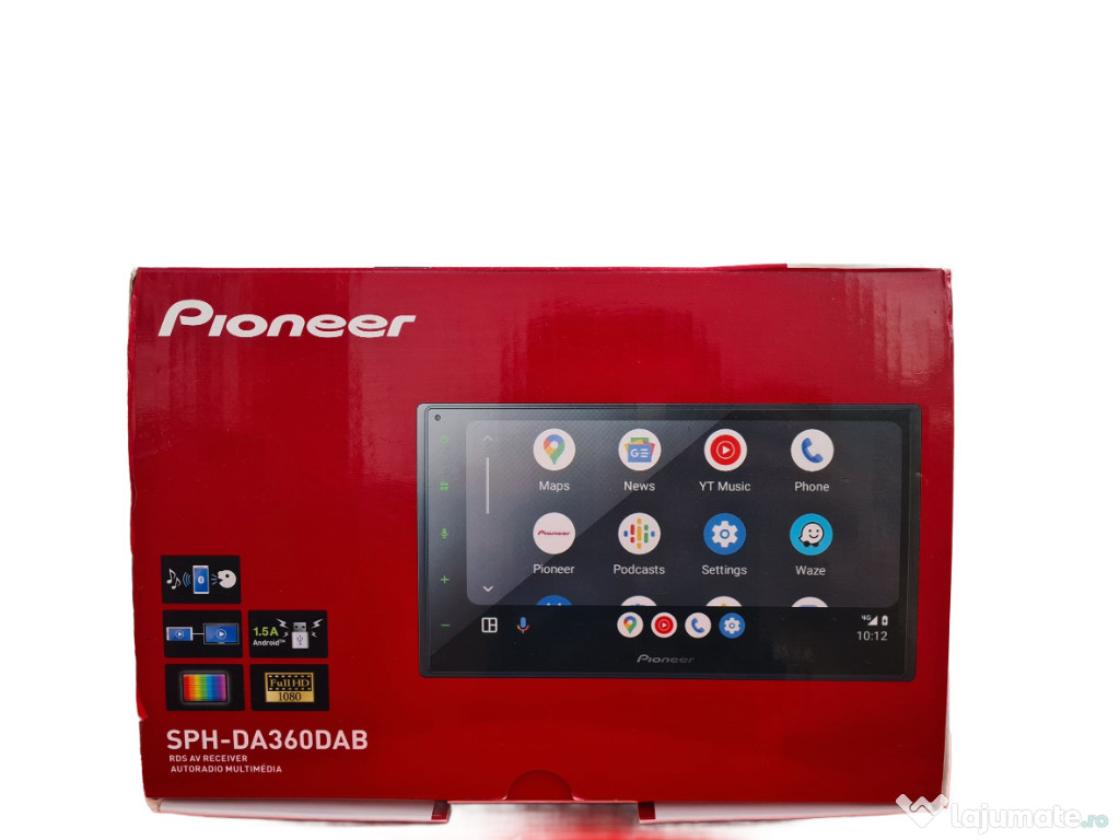 Player auto, Pioneer, SPH-DA360DAB 2 DIN, WiFi, Apple/Android, Negru