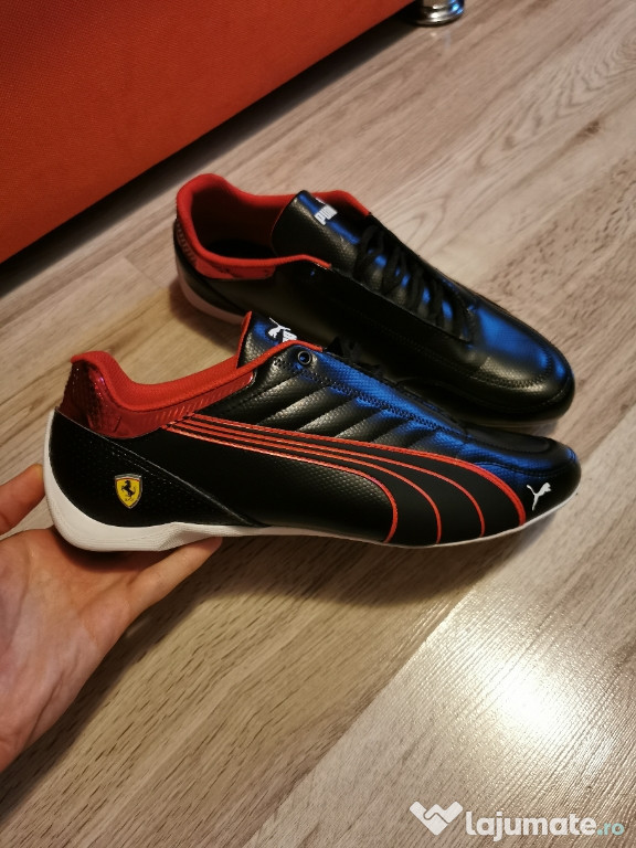 Adidasi slim PUMA, negru si rosu, marimea 46