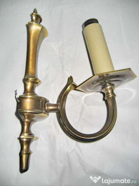 A207-Set 2 Aplice electrice clasice pereche in bronz masiv.