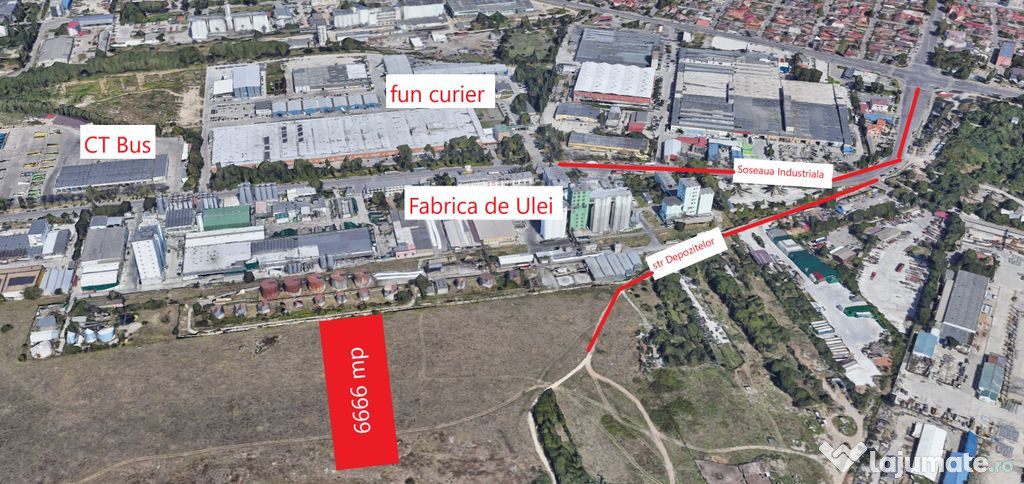 Teren intravilan zona industriala Fabrica de Ulei