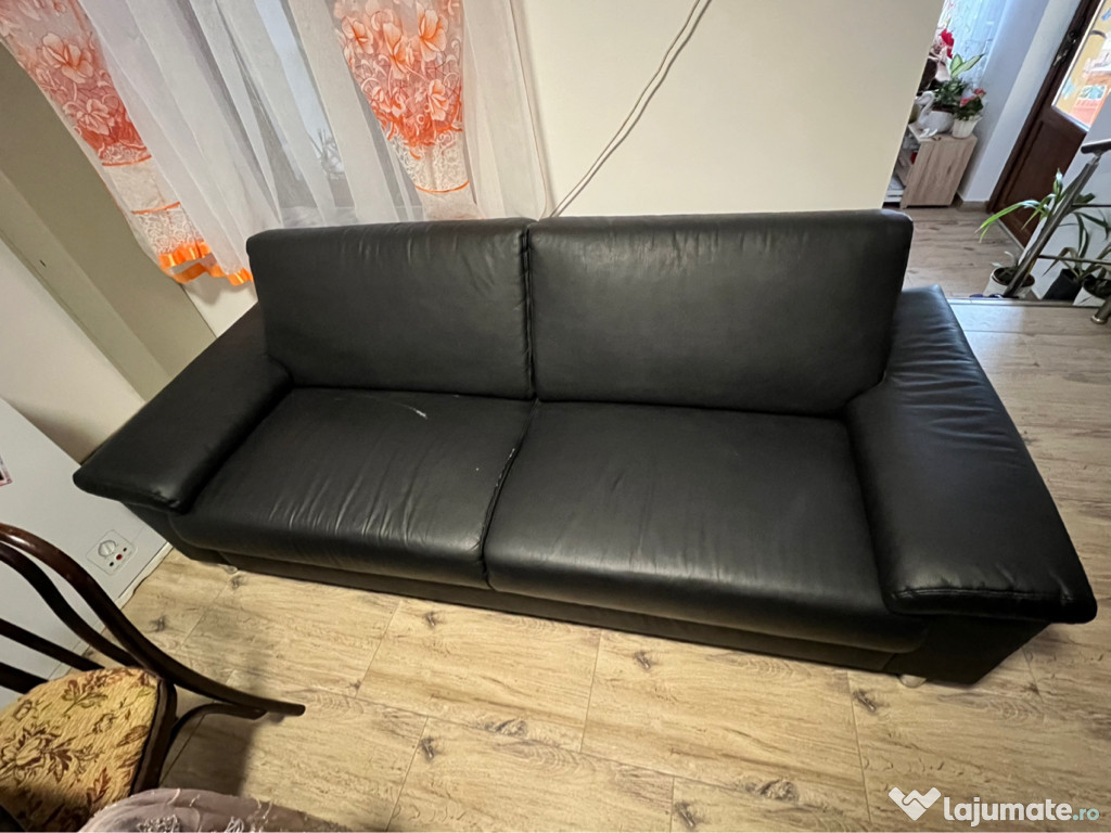 Canapea si fotoliu din piele