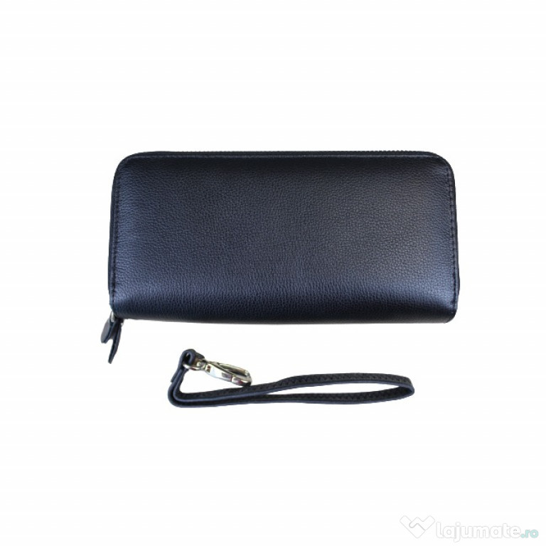 Portofel dama din piele naturala Hassion Model B03 Black