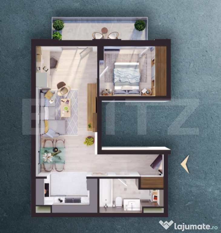 Revanzare,Apartament 2 camere, bloc nou premium, etajul 1, Z