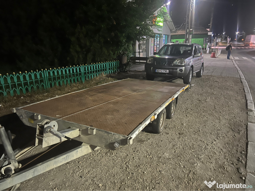 Remorca auto pe doua axe, platforma 2000 kg