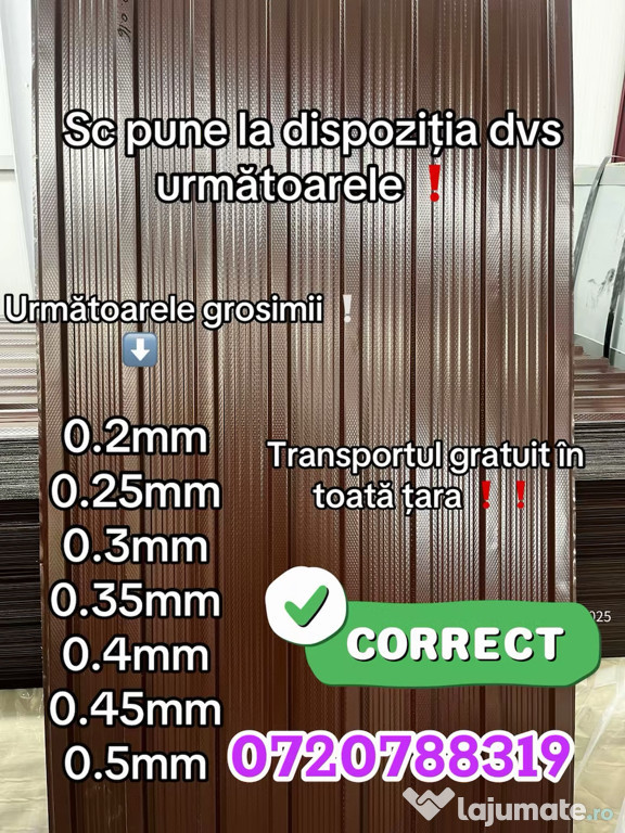 Vindem tablă diferite categorii 0720788319