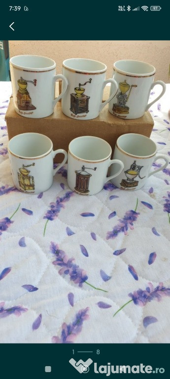 Cesti de cafea din portelan Chauvigny