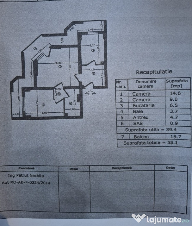 Mosilor- etaj 1 - de renovat complet