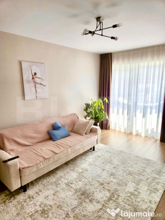 Apartament cu 2 camere, 51 mp, mobilat & utilat premium, zon