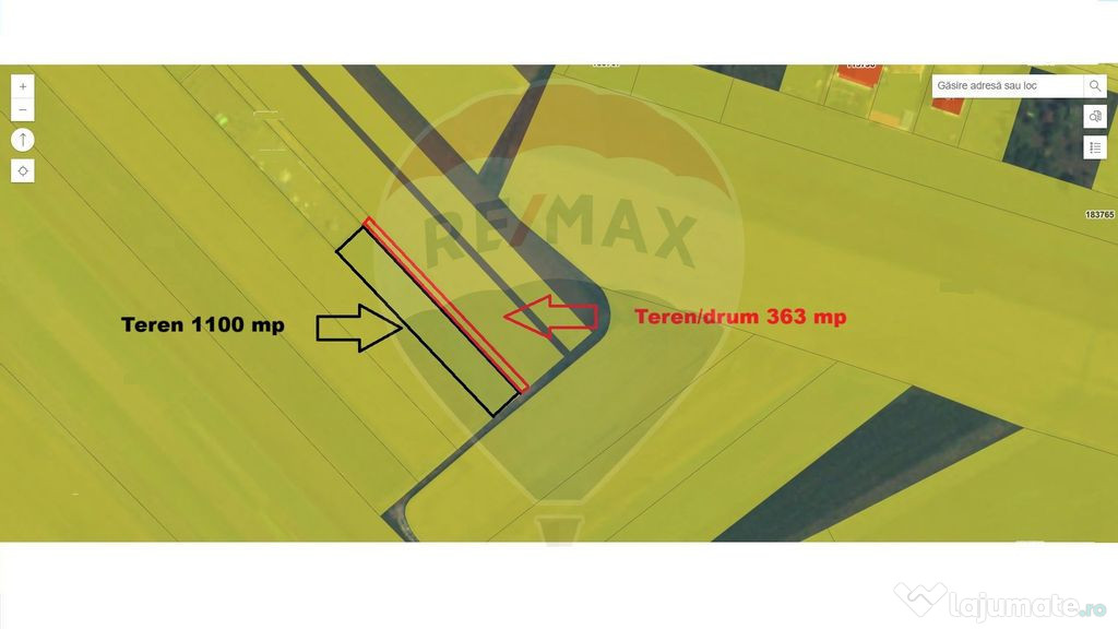 Teren de 1100 mp de vânzare în Stupini