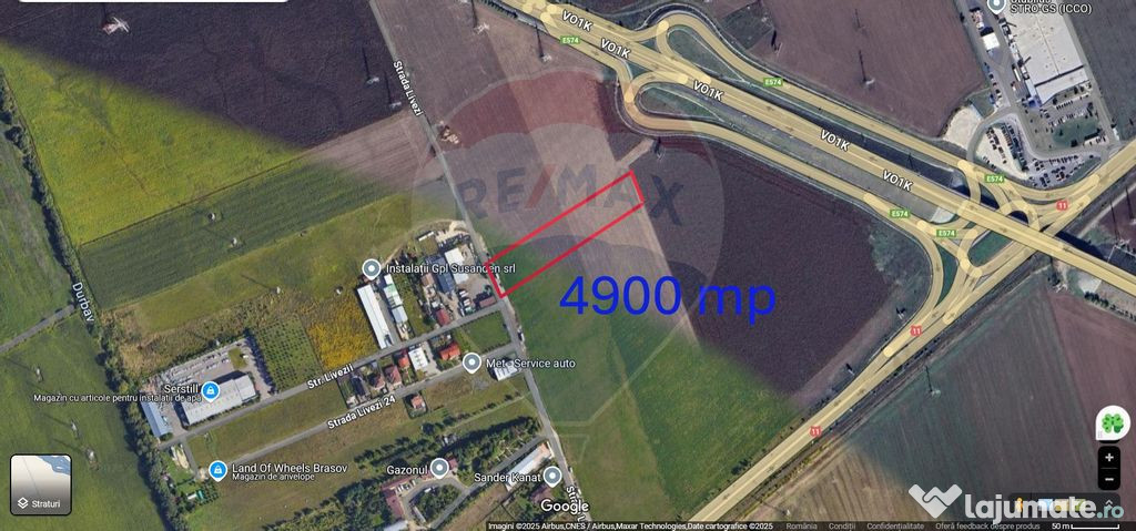 Teren 4,900 mp ,langa centura, zona Stabilus