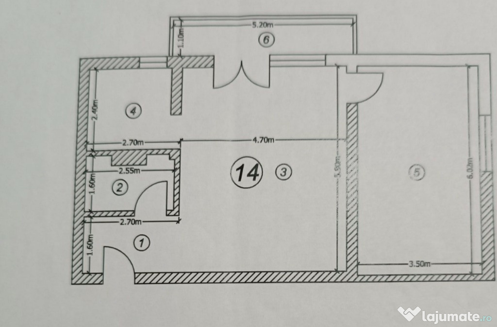 Apartament 2 camere 70 mp2