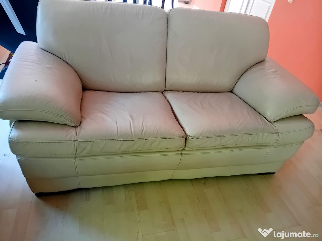 Canapea si fotoliu din piele