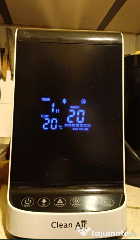 Umidificator si purificator Clean Air Optima CA605, Ionizare, Display