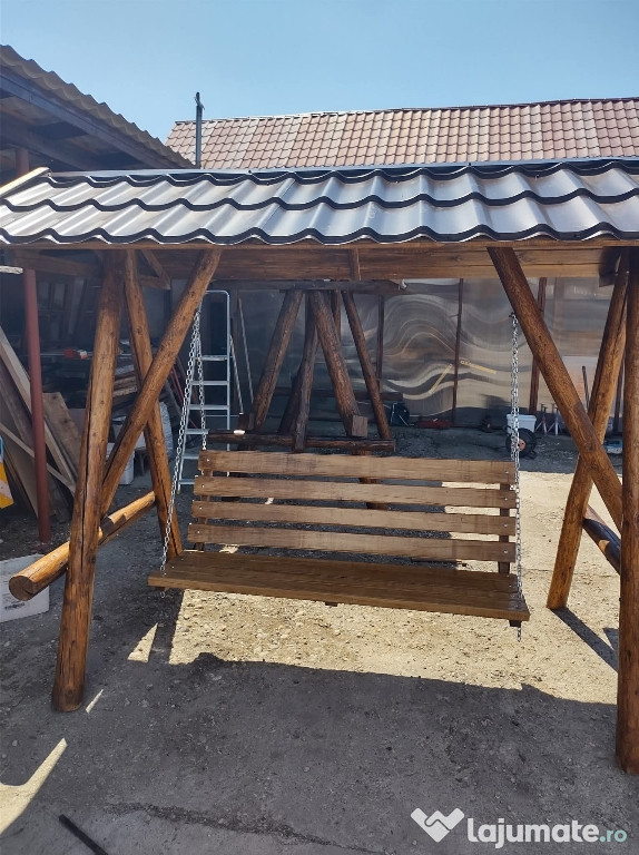 Balansoar leagan lemn masiv rustic