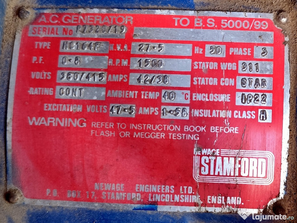 Generator 27,5 KVA