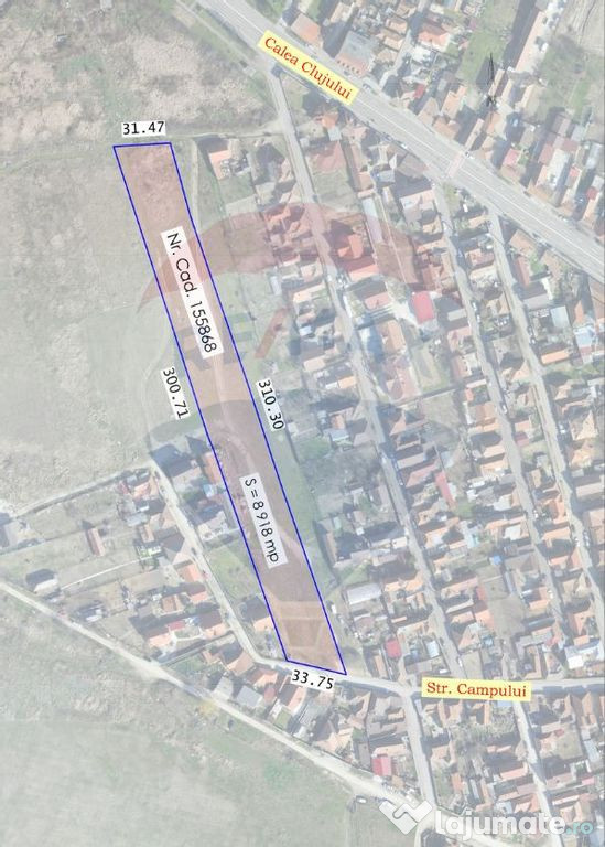 De vânzare Teren 8918 mp intravilan în Oradea -Str. Clu...