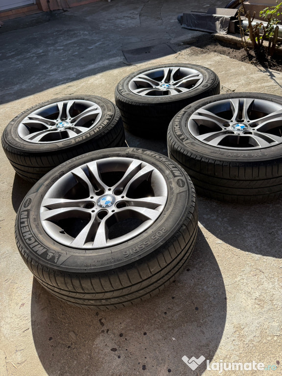 Set 4 jante BMW 16”+anvelope vară Michelin 05/55R16