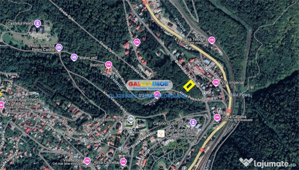 Teren 1500 mp Sinaia Intravilan zona Peles