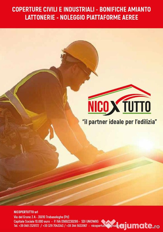 Montator acoperisuri hale Italia