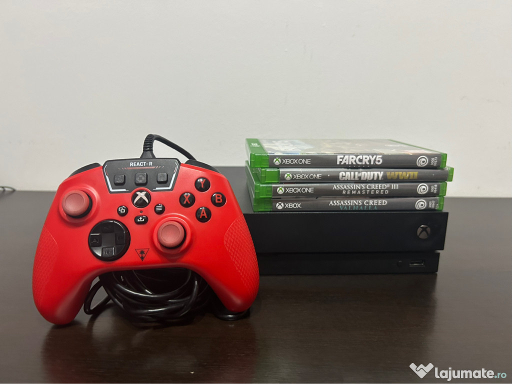 Xbox One X + Controller Custom + 4 Jocuri