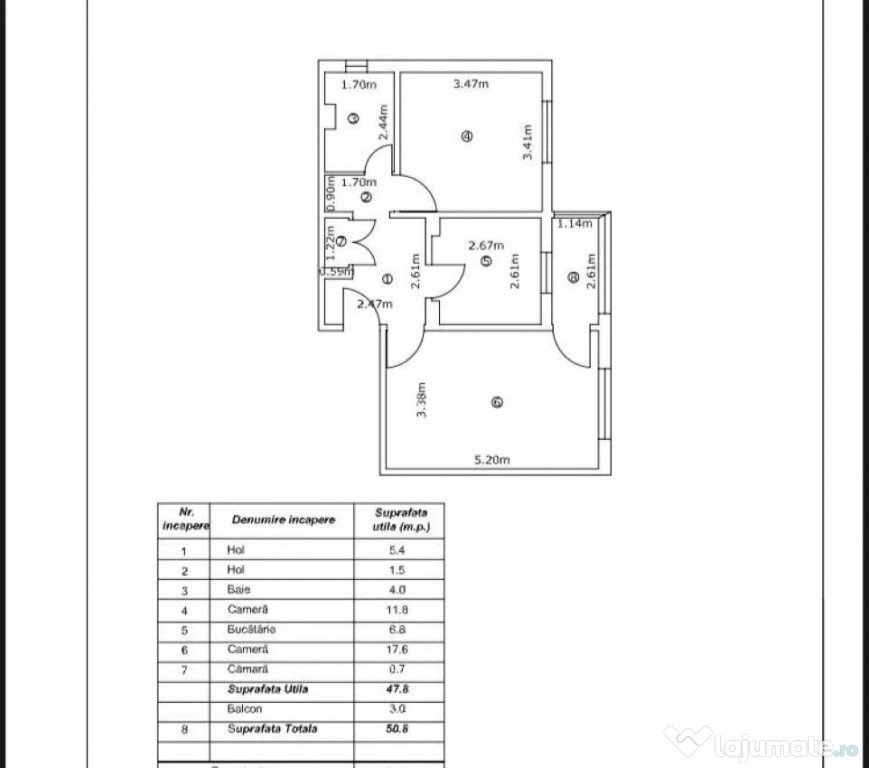 Apartament cu 2 camere in Mazepa 2