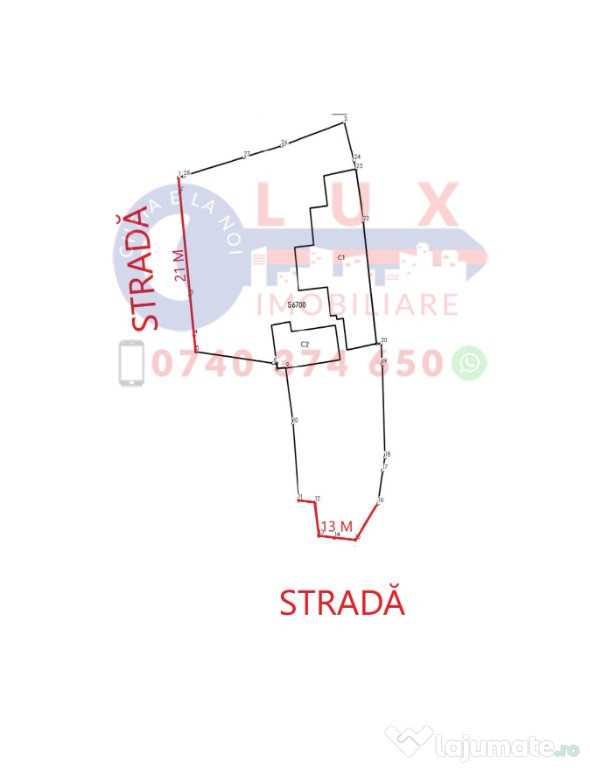 ID 7866 Teren pentru construcție bloc - Cartier Vest