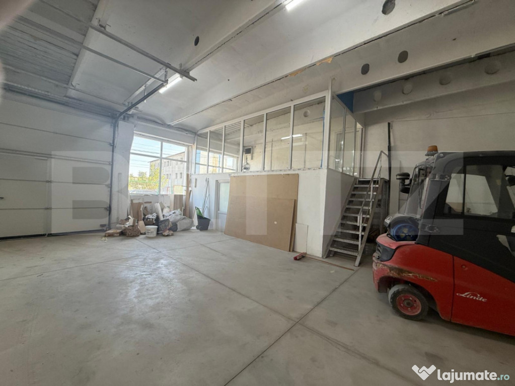 Hală industrială 300 mp, parter, utilități complete –