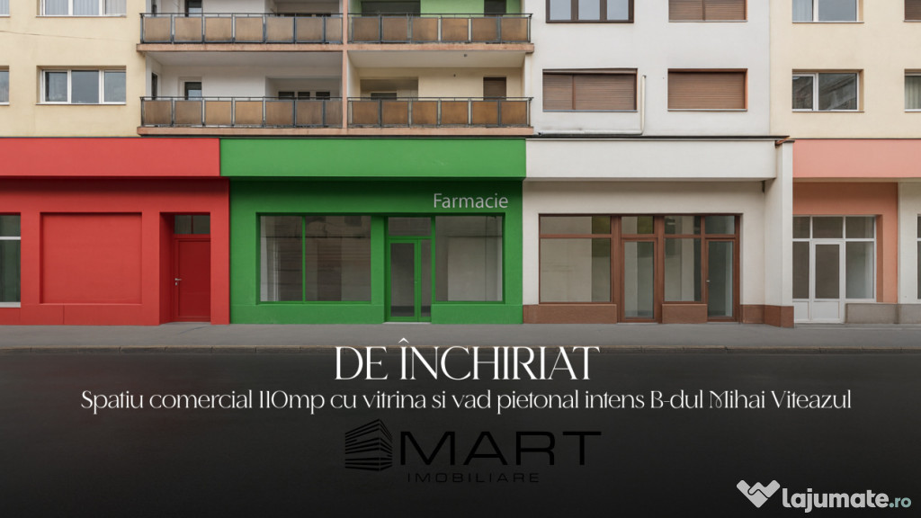 NOU! Spatiu comercial 110mp cu vitrina la strada Mihai Vitea